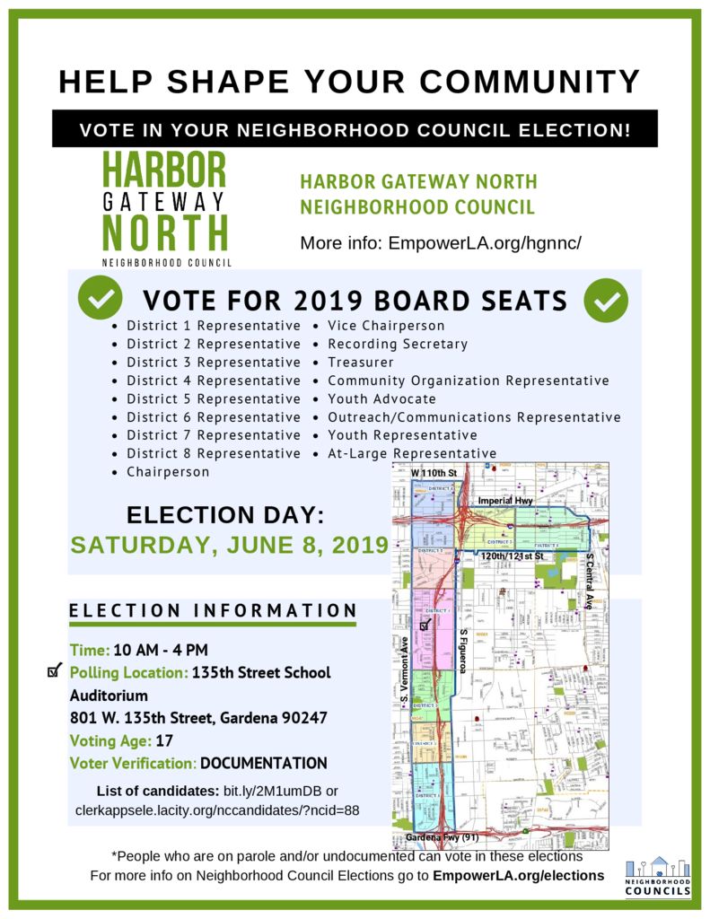 thumbnail of Harbor Gateway North Neighborhood Council – Voter Outreach Flyer