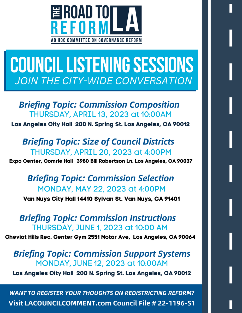 Redistricting listening sessions
