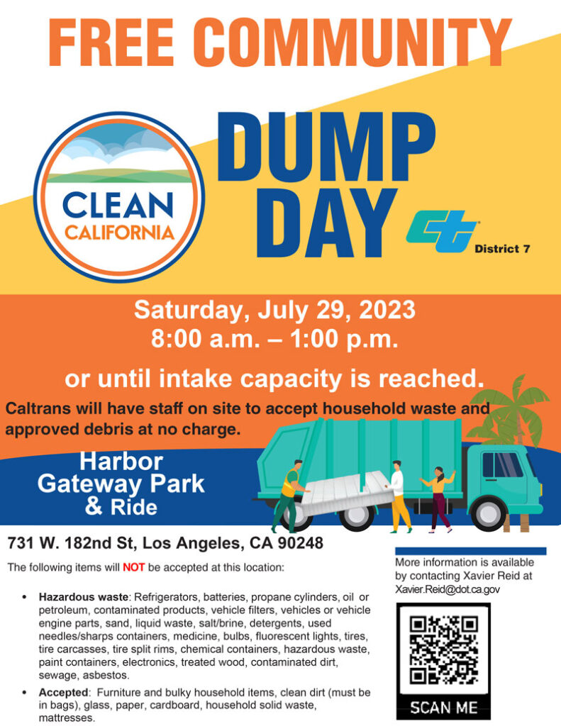 Caltrans' Free Community Dump Day | Harbor Gateway North Neighborhood ...